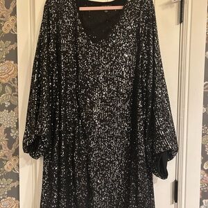 NWT-Elegant Black Sequin Dress